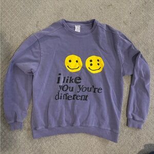 Purple graphic hoodie for instagram shop